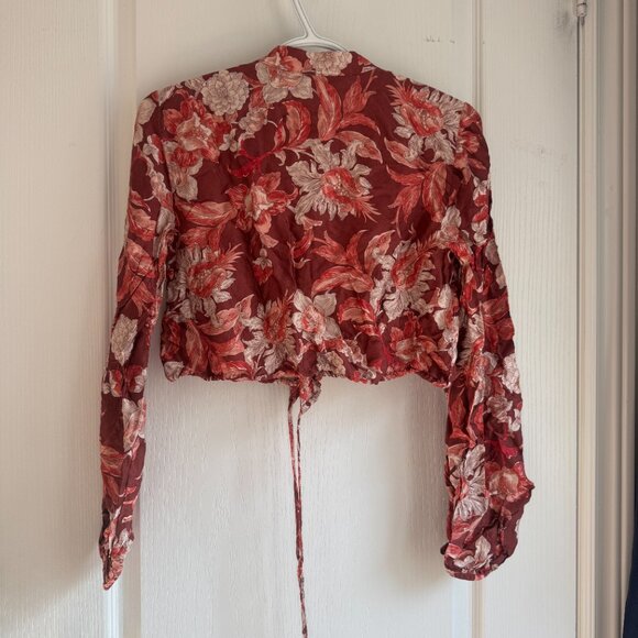 Zara wrap floral printed blouse - Picture 8 of 8